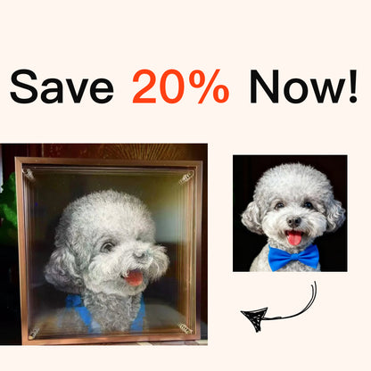 Knife Scratch 3D Pet Portrait