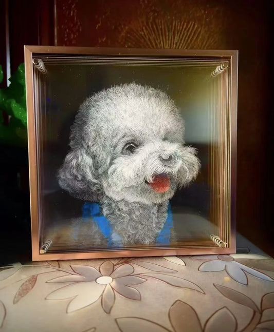 Knife Scratch 3D Pet Portrait