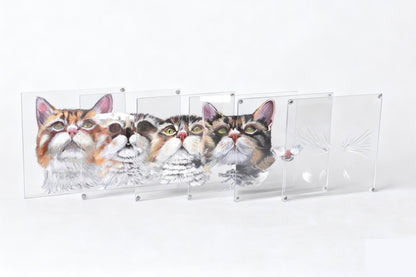 Personalized 3D Glass Art Compact Commemorative Gifts