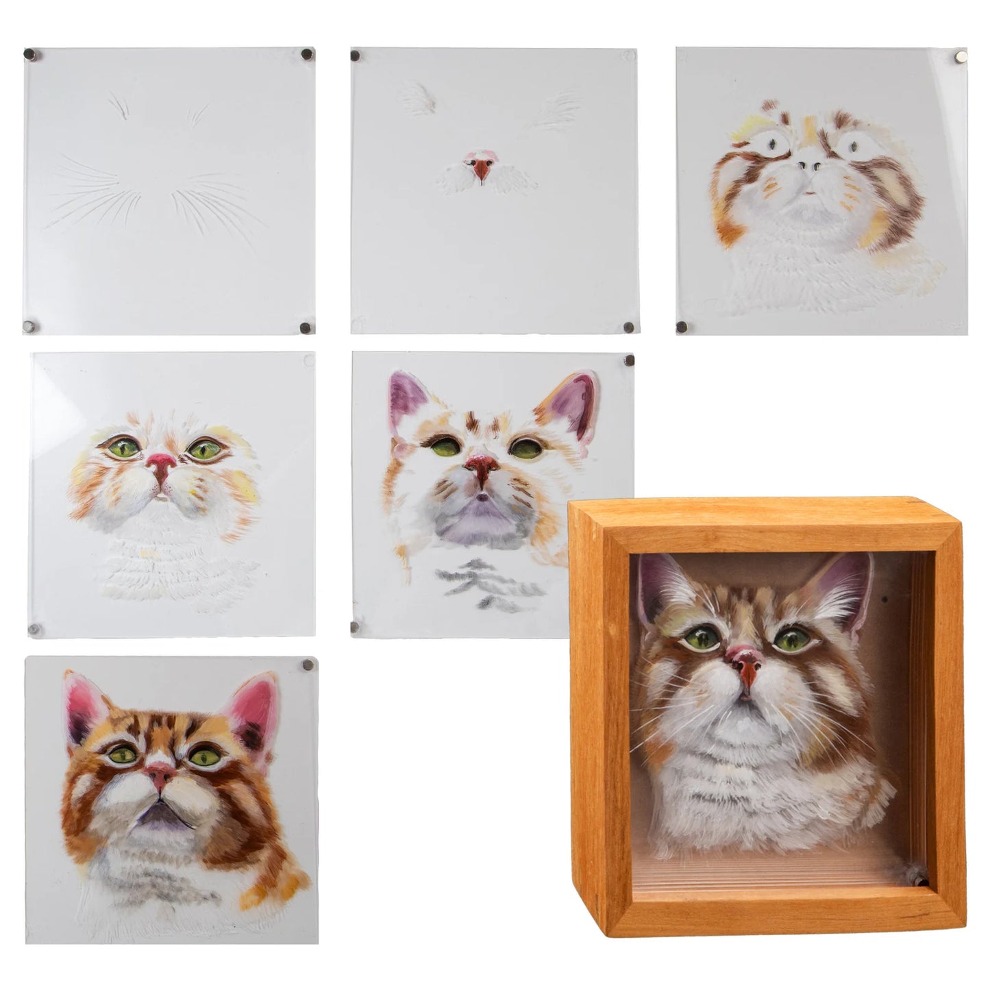 Personalized 3D Glass Art Compact Commemorative Gifts