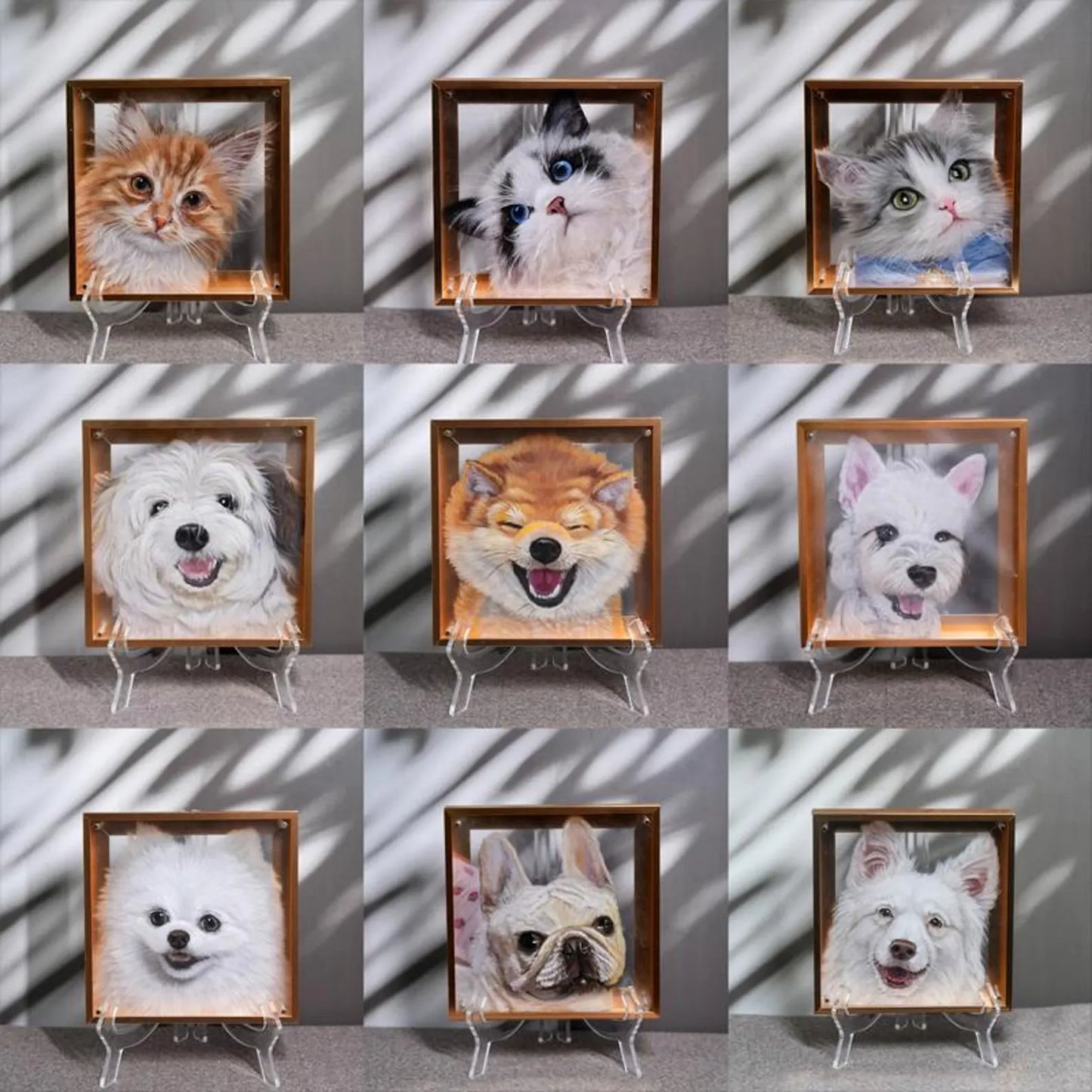 Luxury Layered 3D Pet Painting