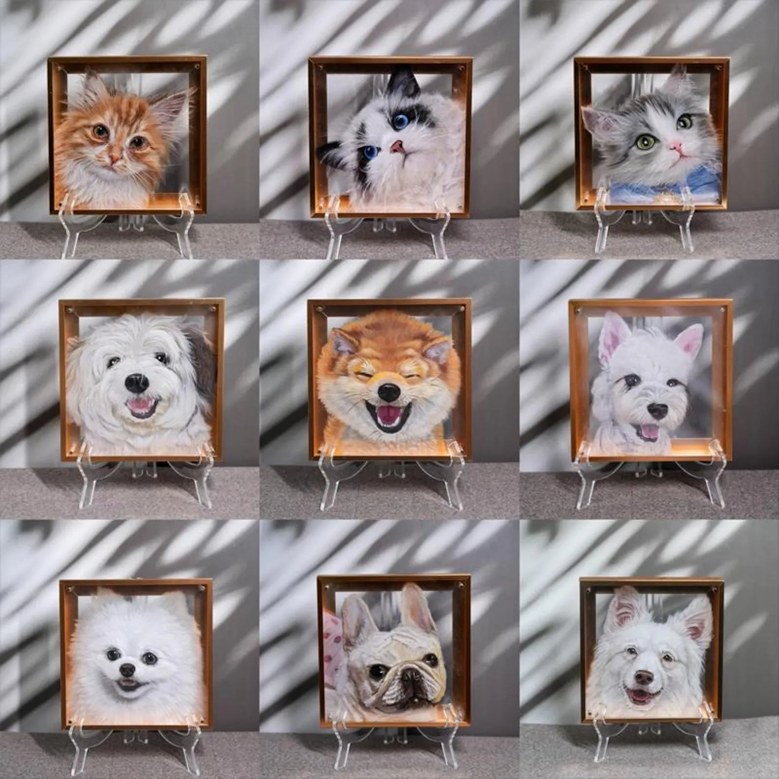 Luxury Layered 3D Pet Painting